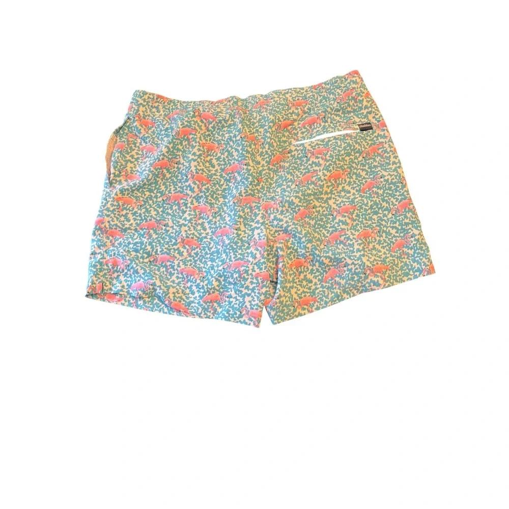 Chubbies Swim Trunks Blue Pink The Flamingos 5.5